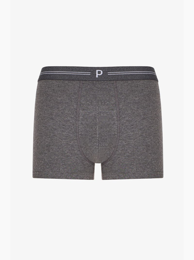 Gestreepte herenboxer penti Zwart Blauw Grijs - Kiabi