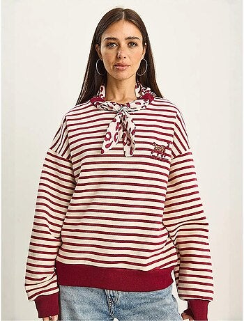 Gestreepte hoodie-sweatshirt met trekkoord lucci