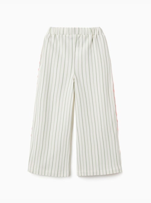 Gestreepte katoenen broek met ric rac band - Kiabi Gestreepte katoenen broek met ric rac band - Kiabi