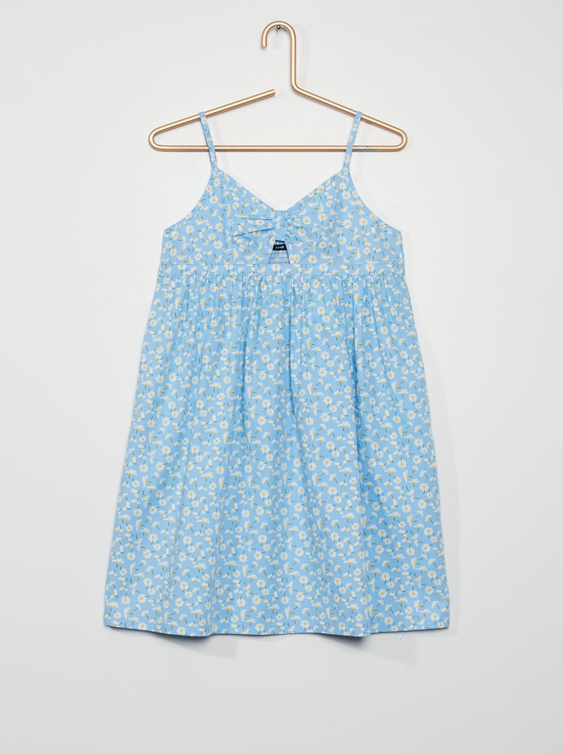 Gestreepte, katoenen jurk BLAUW - Kiabi