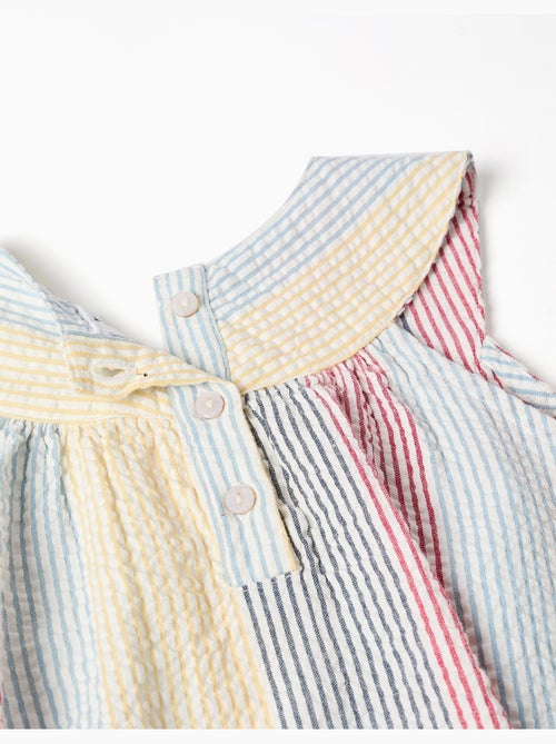 Gestreepte katoenen jurk You&Me - Kiabi