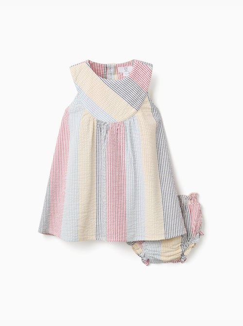 Gestreepte katoenen jurk you&me - Kiabi