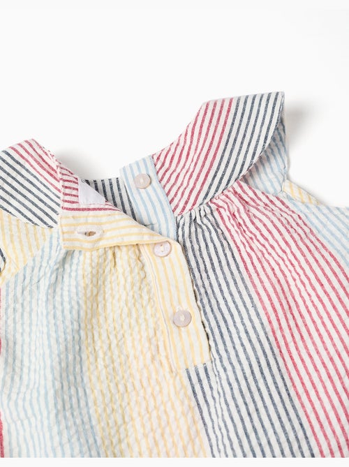 Gestreepte katoenen jurk you&me - Kiabi