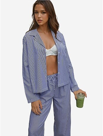 Gestreepte katoenen pyjamaset hiccup