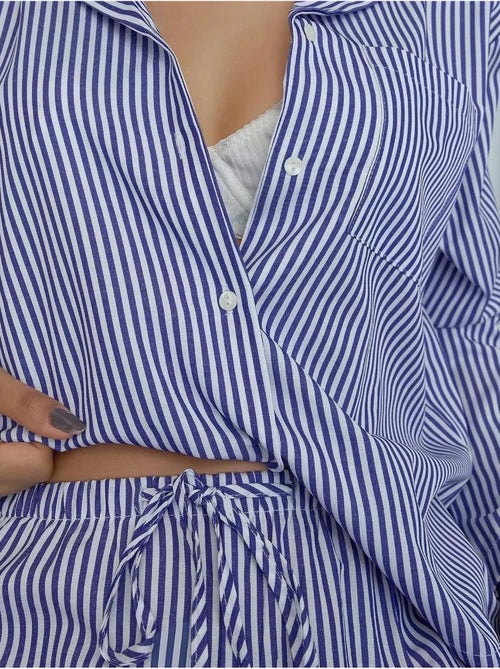 Gestreepte katoenen pyjamaset hiccup - Kiabi Gestreepte katoenen pyjamaset hiccup - Kiabi