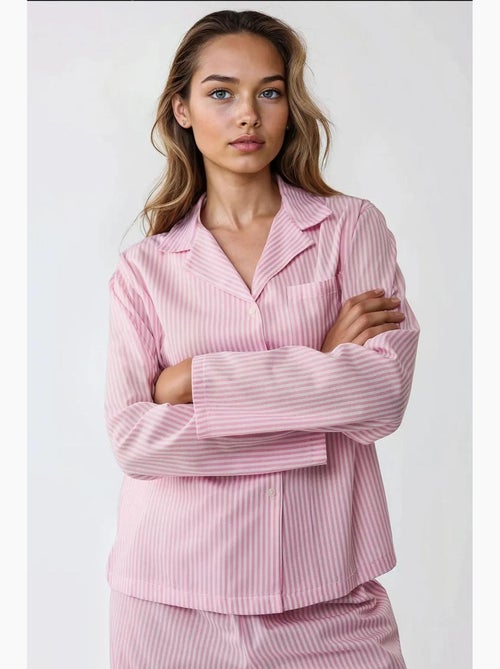Gestreepte katoenen pyjamaset hiccup - Kiabi