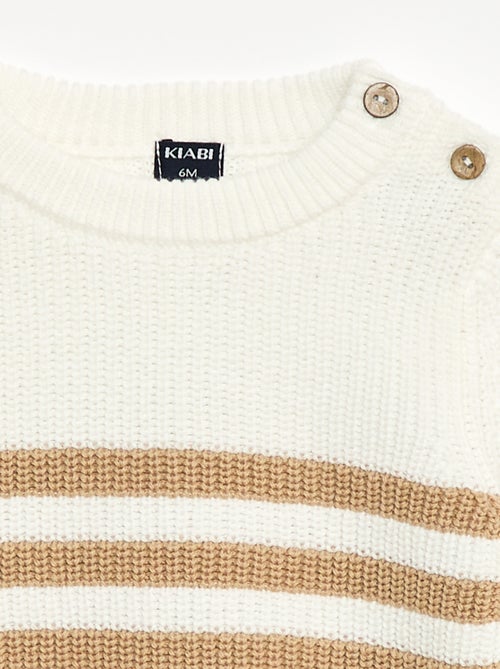 Gestreepte, katoenen trui - Kiabi