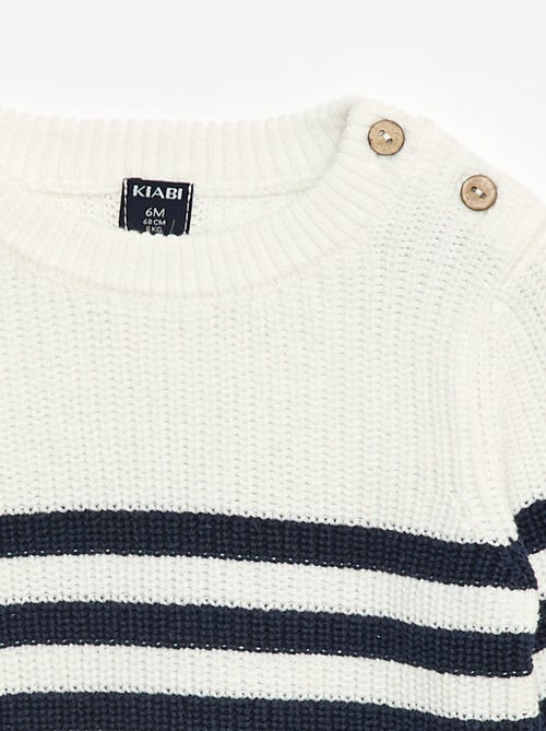 Gestreepte, katoenen trui - Kiabi