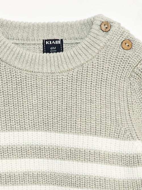 Gestreepte, katoenen trui - Kiabi