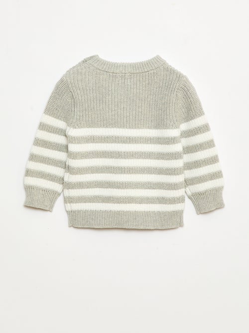 Gestreepte, katoenen trui - Kiabi