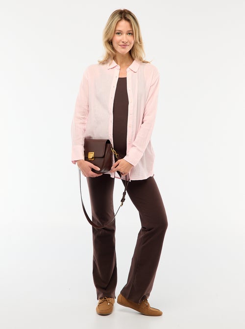 Gestreepte katoenen zwangerschapsblouse - Kiabi