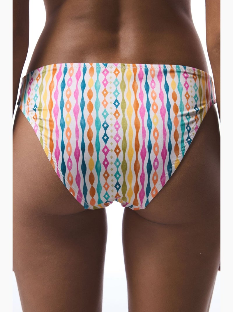 Gestreepte mae macramé bikinibroekje penti Wit - Kiabi