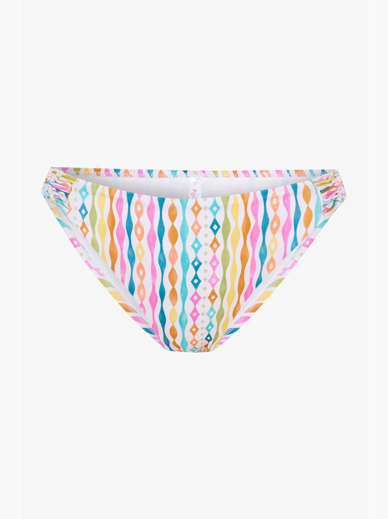 Gestreepte mae macramé bikinibroekje penti Wit - Kiabi