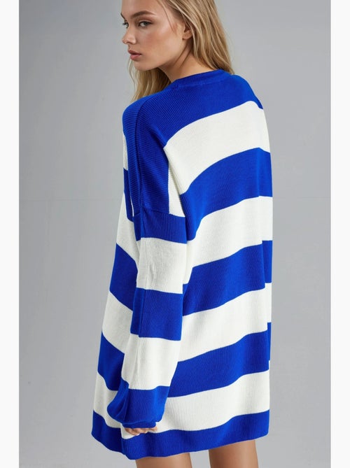 Gestreepte mini-jurk met ronde hals my fashion - Kiabi Gestreepte mini-jurk met ronde hals my fashion - Kiabi