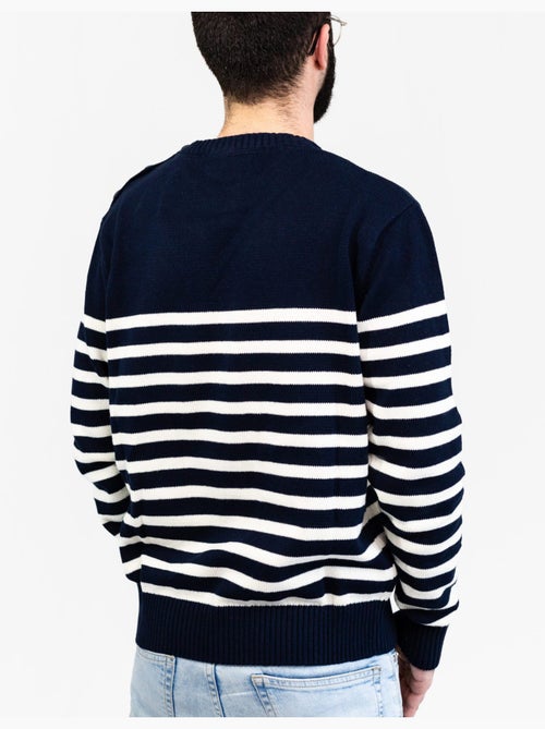 Gestreepte of effen 'breizh ocean' matrozentrui voor heren, wintertrui voor heren - Kiabi Gestreepte of effen 'breizh ocean' matrozentrui voor heren, wintertrui voor heren - Kiabi