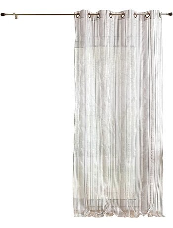 Gestreepte organza voile met oogjes