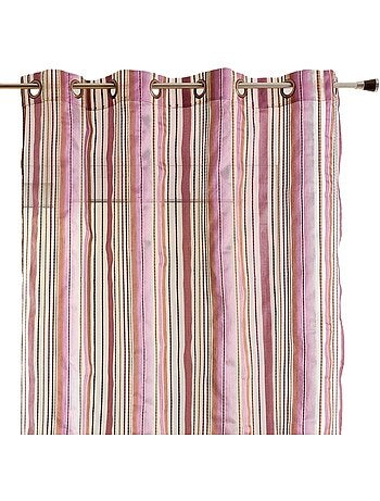 Gestreepte organza voile met oogjes