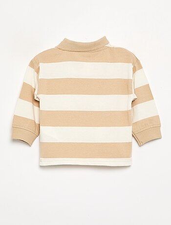 Gestreepte polo van katoenen jerseytricot