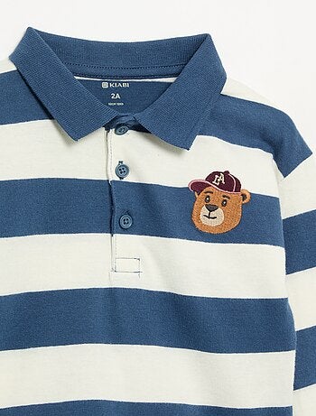 Gestreepte polo van katoenen jerseytricot