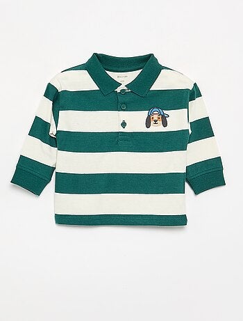 Gestreepte polo van katoenen jerseytricot