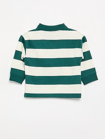 Gestreepte polo van katoenen jerseytricot