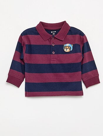 Gestreepte polo van katoenen jerseytricot