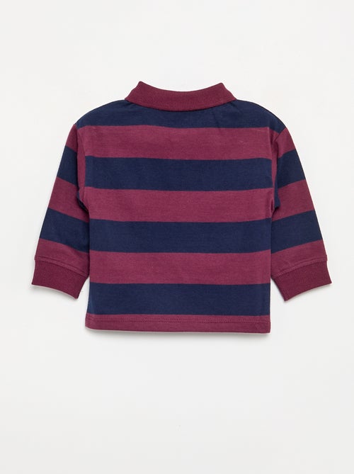 Gestreepte polo van katoenen jerseytricot - Kiabi