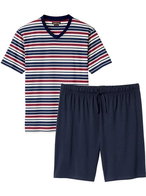 Gestreepte pyjama met V-hals - ATLAS FOR MEN - Kiabi