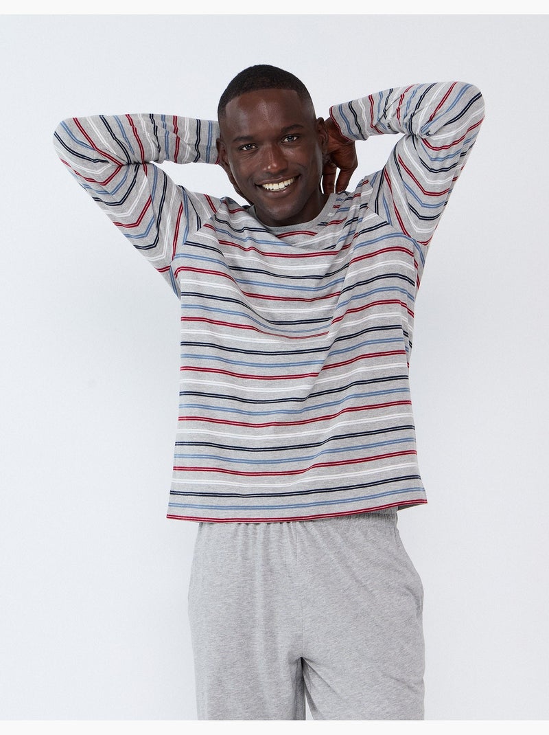 Gestreepte pyjama's, mo fashion Grijs - Kiabi
