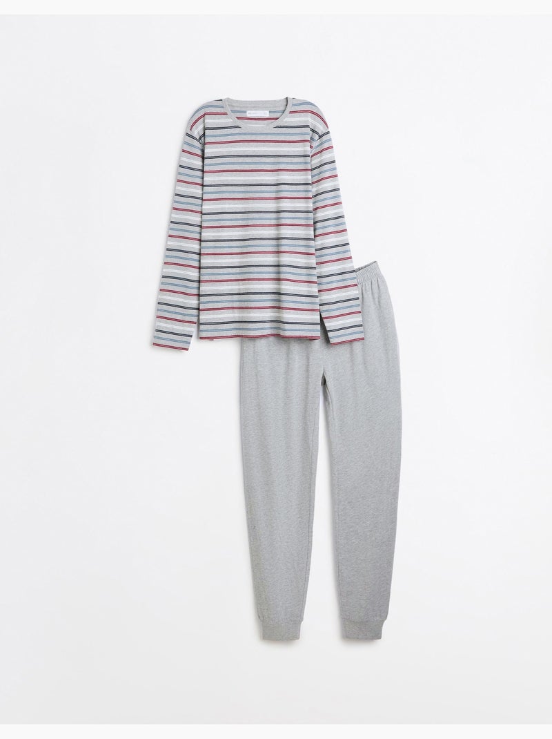 Gestreepte pyjama's, mo fashion Grijs - Kiabi