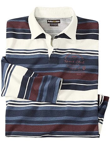 Gestreepte rugbypolo Sport Club - ATLAS FOR MEN