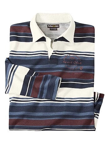 Gestreepte rugbypolo Sport Club - ATLAS FOR MEN