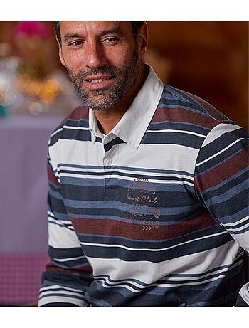 Gestreepte rugbypolo Sport Club - ATLAS FOR MEN