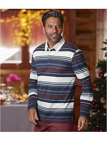 Gestreepte rugbypolo Sport Club - ATLAS FOR MEN