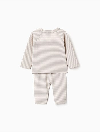 Gestreepte set met lange mouwen top en broek