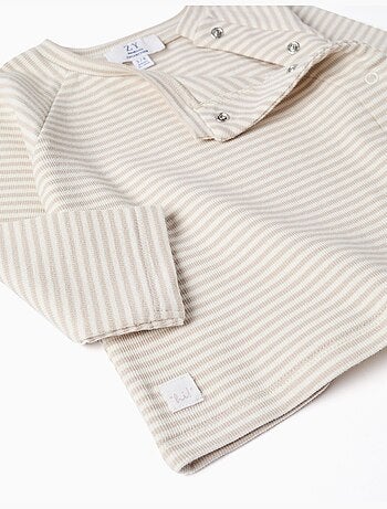 Gestreepte set met lange mouwen top en broek