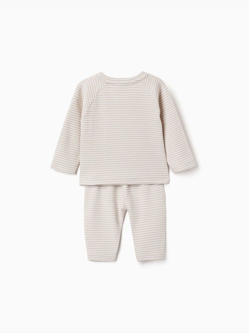 Gestreepte set met lange mouwen top en broek - Kiabi Gestreepte set met lange mouwen top en broek - Kiabi
