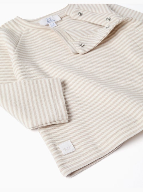 Gestreepte set met lange mouwen top en broek - Kiabi Gestreepte set met lange mouwen top en broek - Kiabi