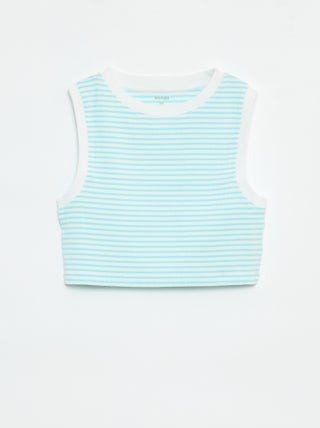 Gestreepte singlet met smal ribbeltje