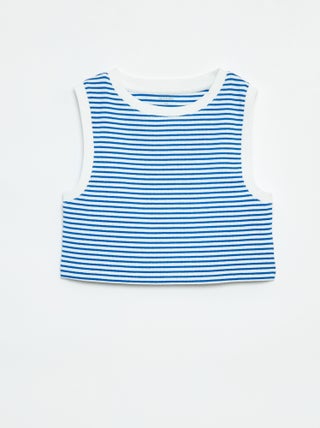 Gestreepte singlet met smal ribbeltje