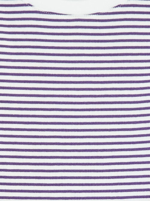 Gestreepte singlet met smal ribbeltje - Kiabi