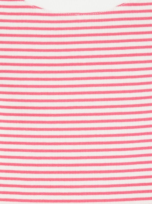 Gestreepte singlet met smal ribbeltje - Kiabi