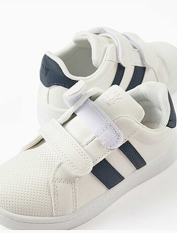 Gestreepte sneakers met klittenbandsluitingen