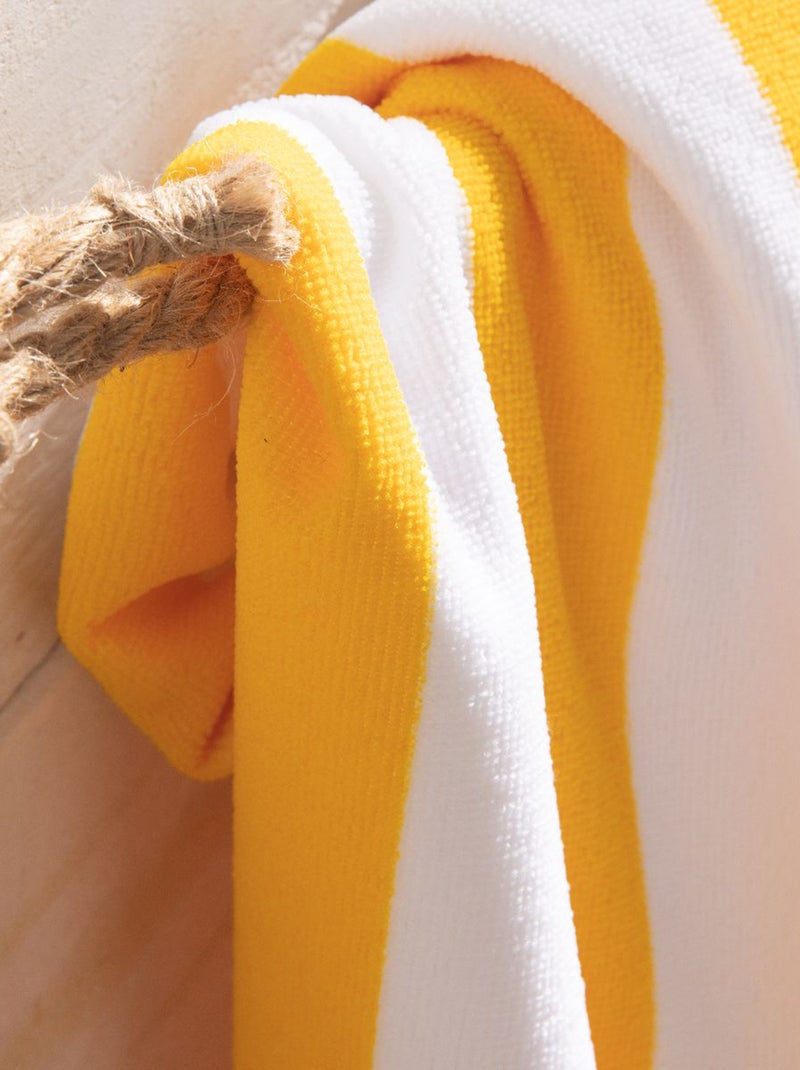 Gestreepte strandhanddoek GEEL - Kiabi