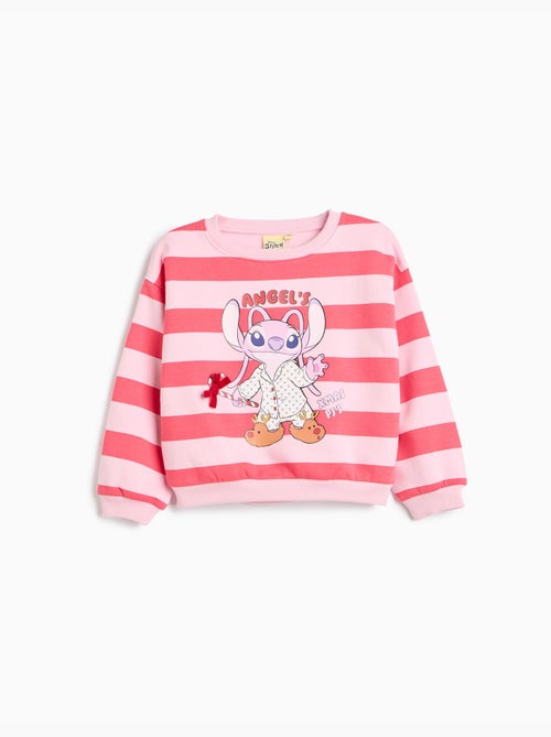 Gestreepte sweatshirt « stitch » ©disney, mo fashion - Kiabi