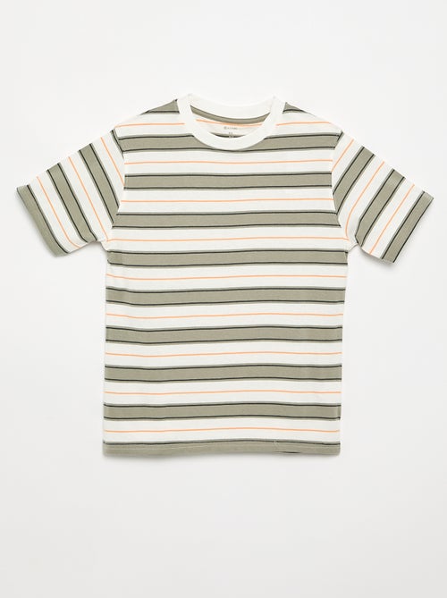 Gestreepte T-shirt met korte mouwen - Kiabi