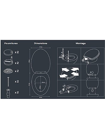 Gestreepte toiletbril met softclose-mechanisme