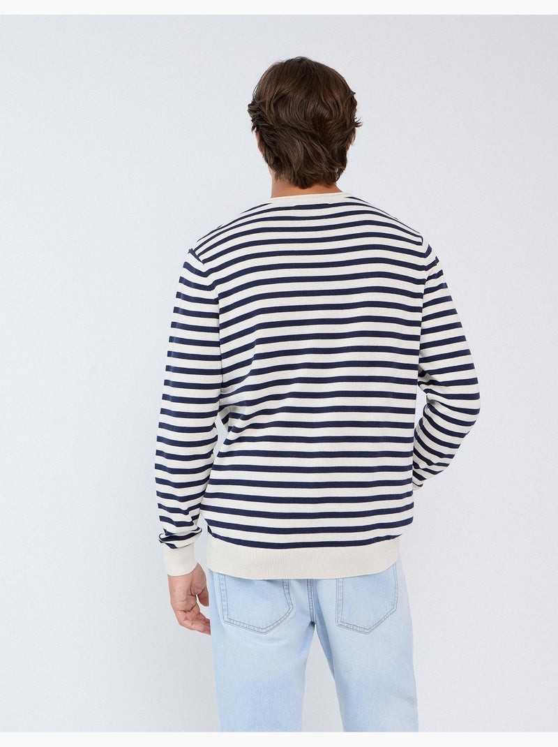 Gestreepte trui, mo fashion Wit - Kiabi