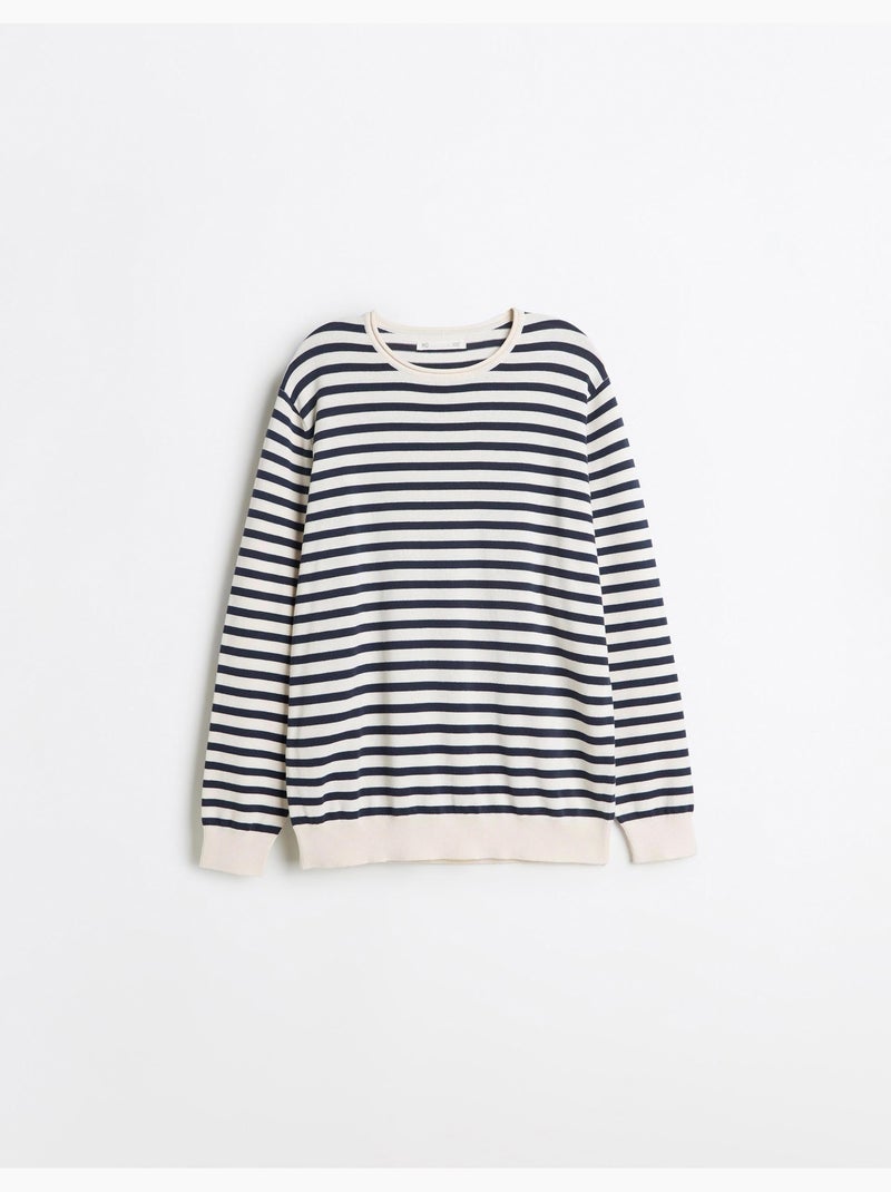 Gestreepte trui, mo fashion Wit - Kiabi