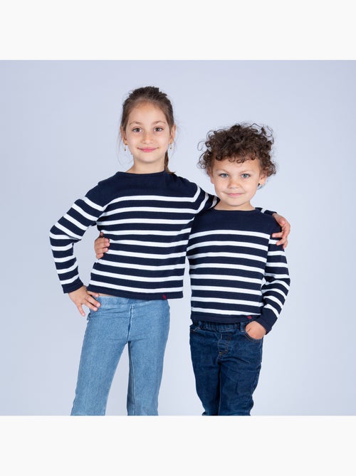 Gestreepte trui voor kinderen 'Breizh Océan', matrozentrui voor jongens of meisjes - Kiabi Gestreepte trui voor kinderen 'Breizh Océan', matrozentrui voor jongens of meisjes - Kiabi